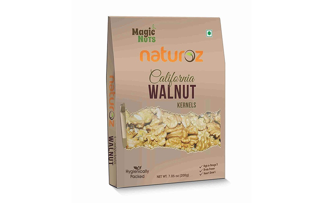 Magic Nuts Naturoz California Walnut Kernels    Pack  200 grams